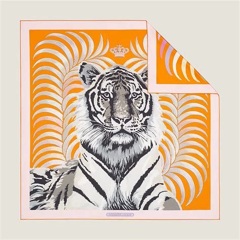 pink scarf hermes tiger royale|Tigre Royal double face scarf 90 .